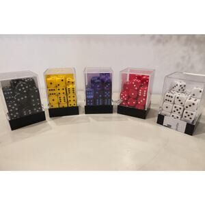 Lot of 136 Chessex Dice 12mm d6 Multi Color Opaque & Nebula Luminary